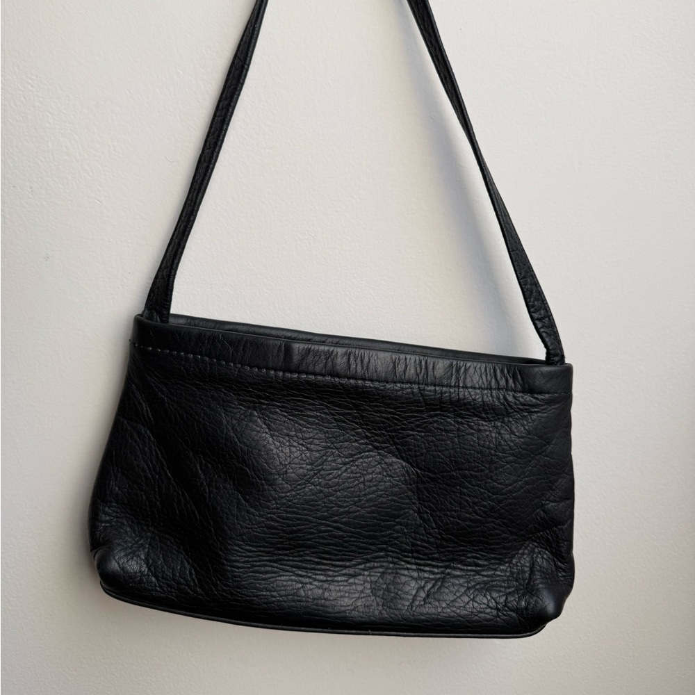Black Leather Shoulder Bag